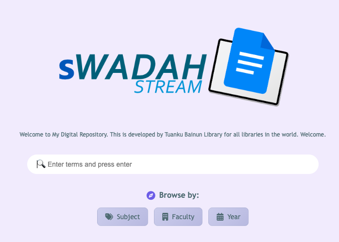 sWADAH Repository Interface